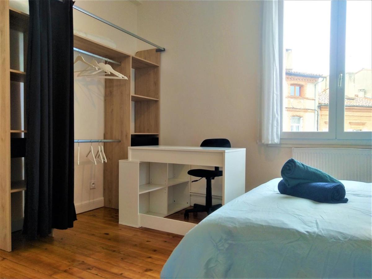 Chambre Privee Et Spacieuse Au Sein D'Un Logement Partage - Central, Quartier Villebourbon - 3 Chambres Doubles - 2 Balcons - Places De Stationnements Gratuites - 5 Min A Pied Gare Et Hypercentre Montauban Exteriör bild
